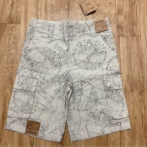 Boy's ~Timberland~ Multi Colored Cream Logo Shorts Size 7~PRISTINE~ NWOT